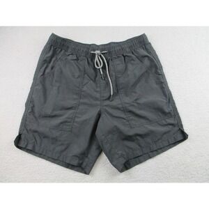 Katin Shorts Mens Small Gray Nylon Swim Trunks Elastic‎ Waist Drawstring Pockets